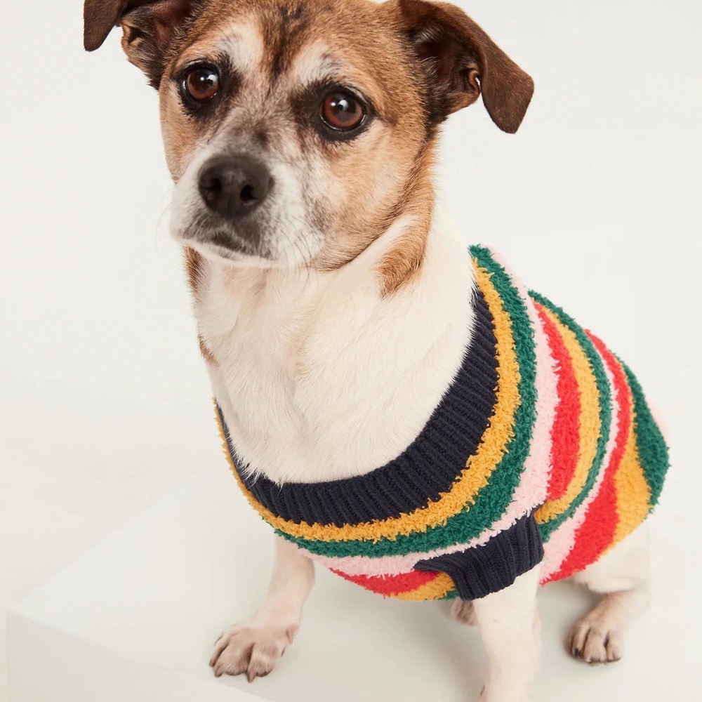 NWT rainbow dog sweater
